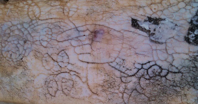 Etching on old stone